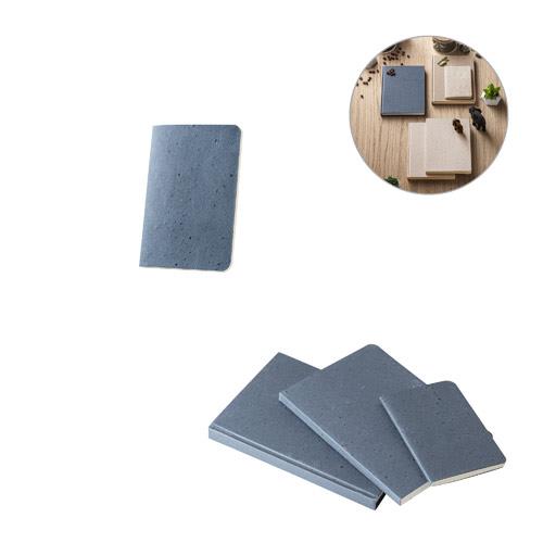 COFFEEPAD SOFT. Notatnik A6 z elastyczną okładką wykonaną z odpadów z łusek kawy (65%)