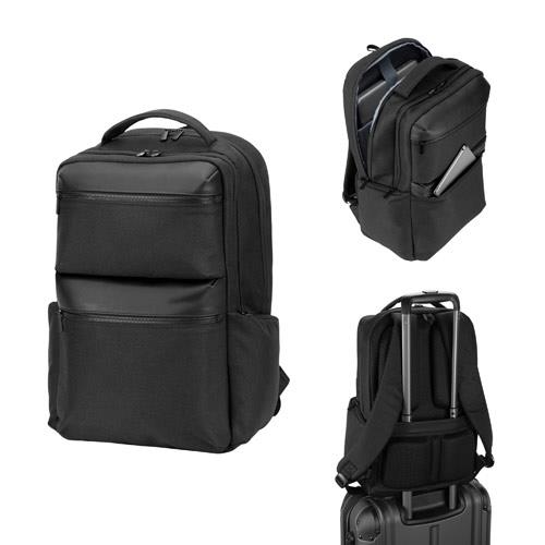 COPENHAGEN. Wodoodporny plecak z recyklingowanego twillu z dwiema dużymi kieszeniami z przodu 17'3"