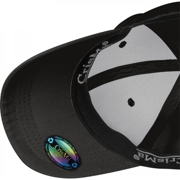 Czapka z daszkiem bawełniana 6 paneli CrisMa 190 g/m2 FRIEDA - czarny