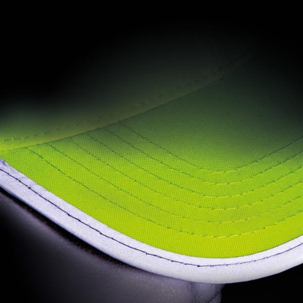 Czapka z daszkiem dla dzieci odblaskowa 6 paneli HALINA - żółty