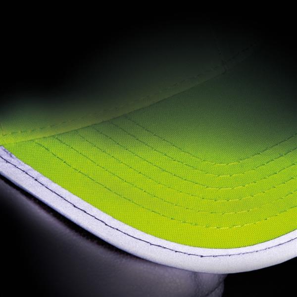 Czapka z daszkiem odblaskowa 6 paneli ISABELLA - żółty