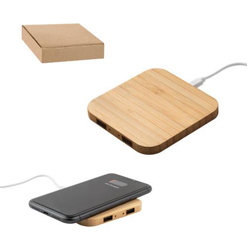 DALTON. Bambusowa ładowarka bezprzewodowa Superfast 15W