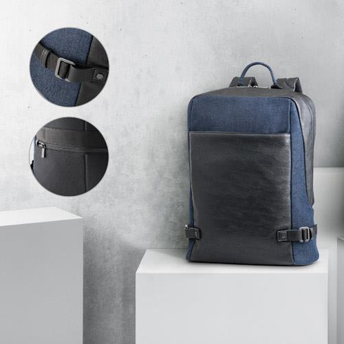 DIVERGENT BACKPACK I. Plecak na laptopa do 15.6'' z dżinsu i PU