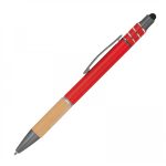 Długopis aluminiowy antystres touch pen MANUELA - czerwony