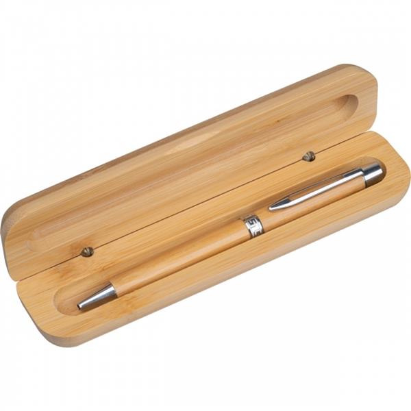 Długopis bambusowy w etui ROSEMARY - beżowy