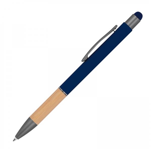 Długopis metalowy touch pen soft touch BRYGIDA - granatowy