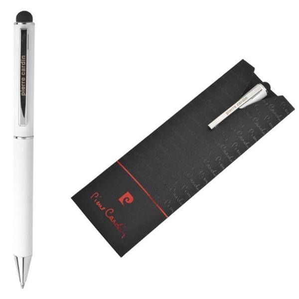 Długopis metalowy touch pen soft touch CLAUDIE Pierre Cardin - biały