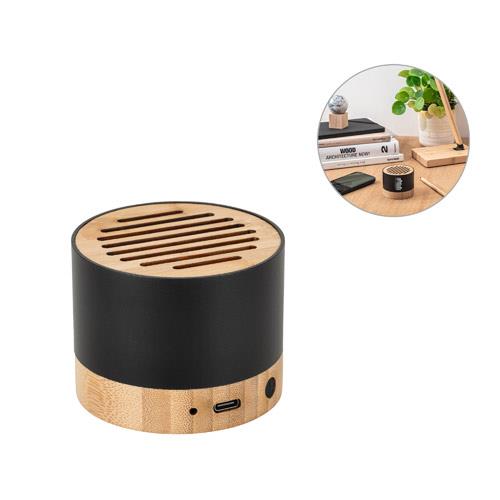 FERDINAND. Przenośny głośnik wykonany z recyklingowanego aluminium (100% rAL) z 3-godzinnym czasem pracy na baterii