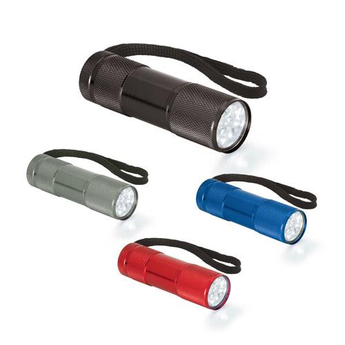 FLASHY. Aluminiowa latarka z 9 diodami LED