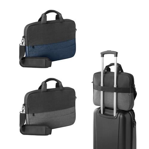 GENOA. Wyściełana torba na laptopa z recyklingowanego poliestru 600D o wysokiej gęstości 15”