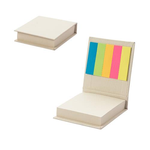 KAIRON. Zestaw biurowy 2 w 1, wykonany w 100% z papieru pochodzącego z recyklingu, zawierający 6 karteczek samoprzylepnych