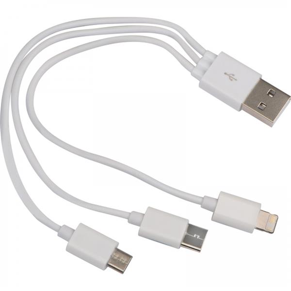 Kabel do ładowania 3w1 BRITTANY - czarny