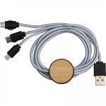 Kabel do ładowania 3w1 ERNESTYNA - szary
