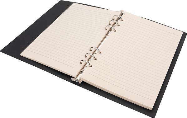 Kołonotatnik A5 w linie z trzciny cukrowej ROSARIA - czarny