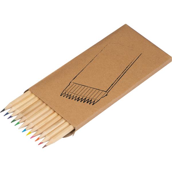 Kredki drewniane 12 kolorów MENORCA