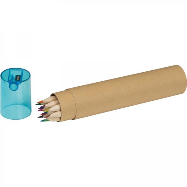 Kredki drewniane 12 kolorów MIA - brązowy