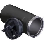 Kubek termiczny ze stali z recyklingu 450 ml SILVIO - czarny