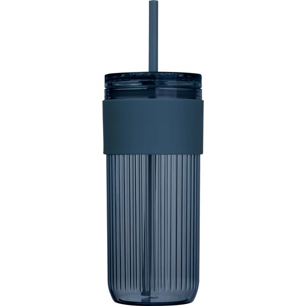 Kubek ze słomką 660 ml SOLEDAD - granatowy