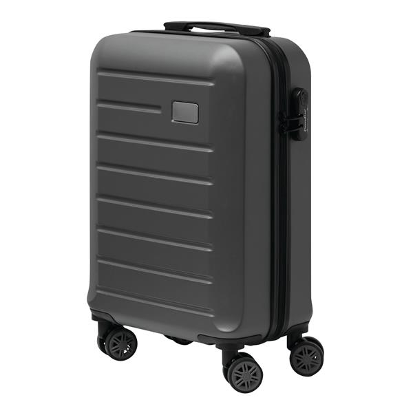 LUCCA - Walizka kabinowa na kółkach z możliwością pakowania z obu stron. - szary