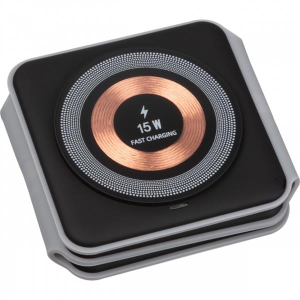 Ładowarka indukcyjna 3w1 AMY - czarny