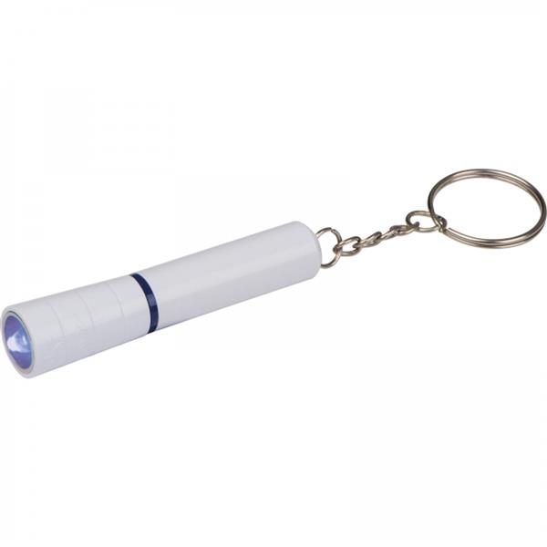 Latarka LED z brelokiem MARIETTA - biały