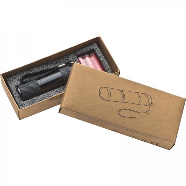 Latarka metalowa 9 LED DUNCAN - czarny