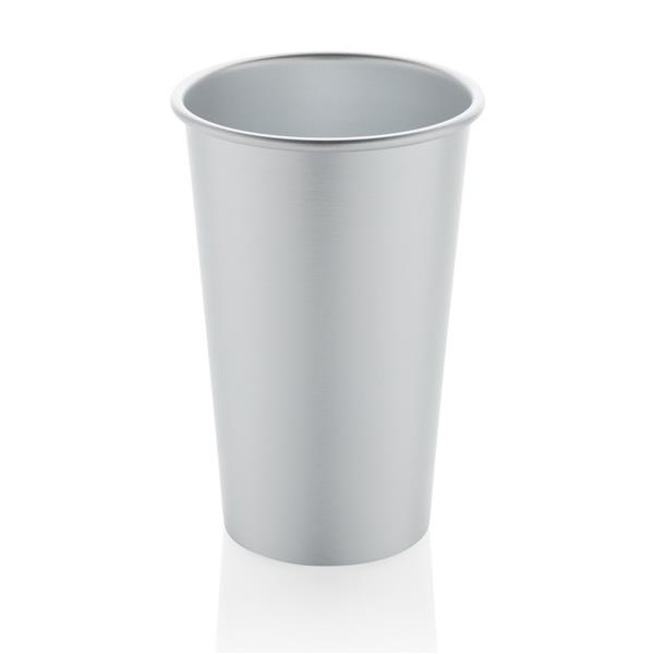 Lekki kubek podróżny 450 ml Alo, aluminium z recyklingu - P437.202