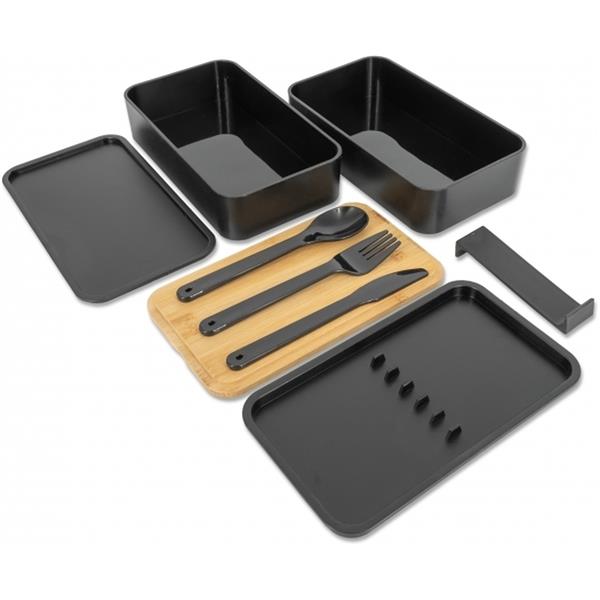 Lunch box 2x600 ml ze sztućcami PESCARA