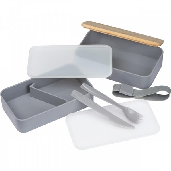 Lunch box 2x600 ml ze sztućcami PESCARA