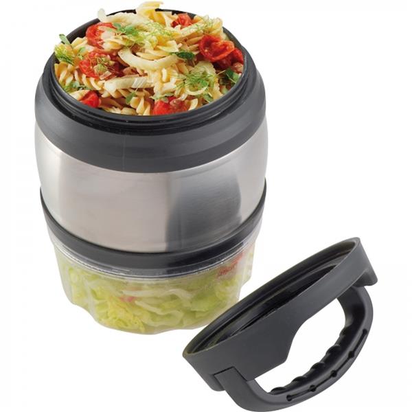 Lunch box 600 ml i 320 ml GIOIA - szary
