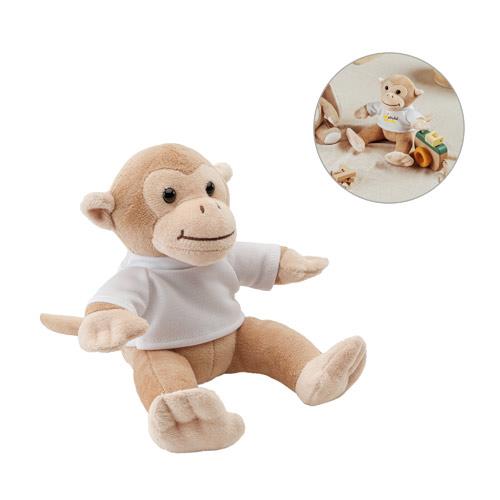 MONKY. Pluszowa zabawka w kształcie małpki z koszulką