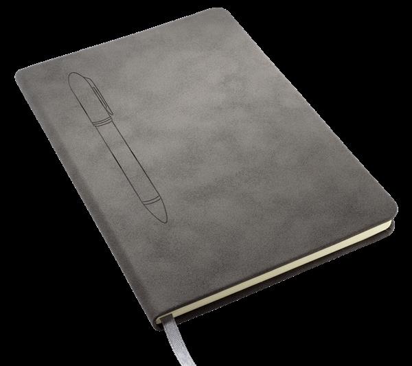 Magnetyczny notes z długopisem 124715135 - szary - ciemny