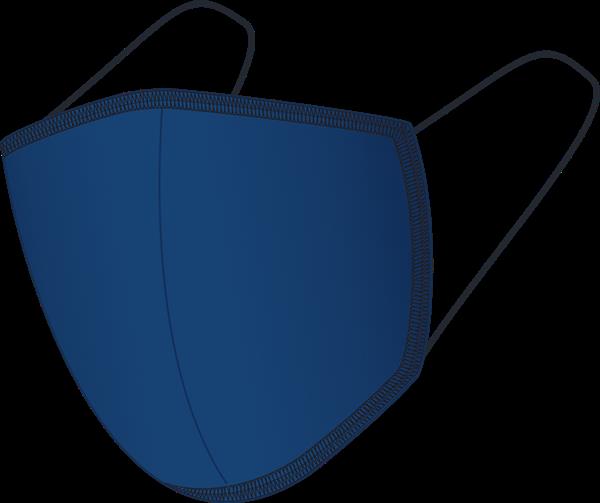 Maseczka bawełniana BLACK-BLACK 140123004 - granatowy