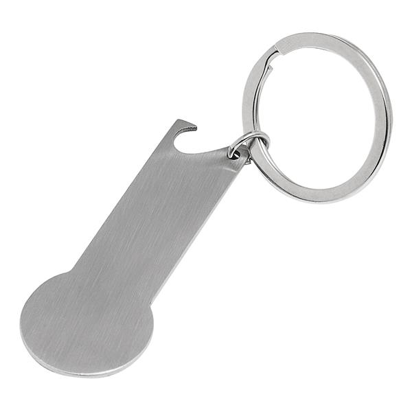 NO COIN - Otwieracz do wózka sklepowego - srebrny