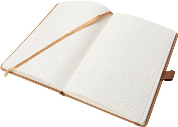 Notatnik A5 w kropki z papieru z recyklingu AGNESE - brązowy