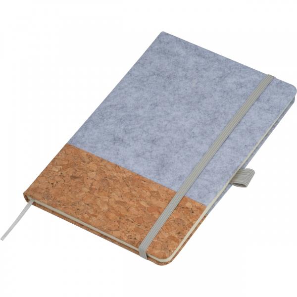 Notatnik A5 w linie RPET TERESA - szary