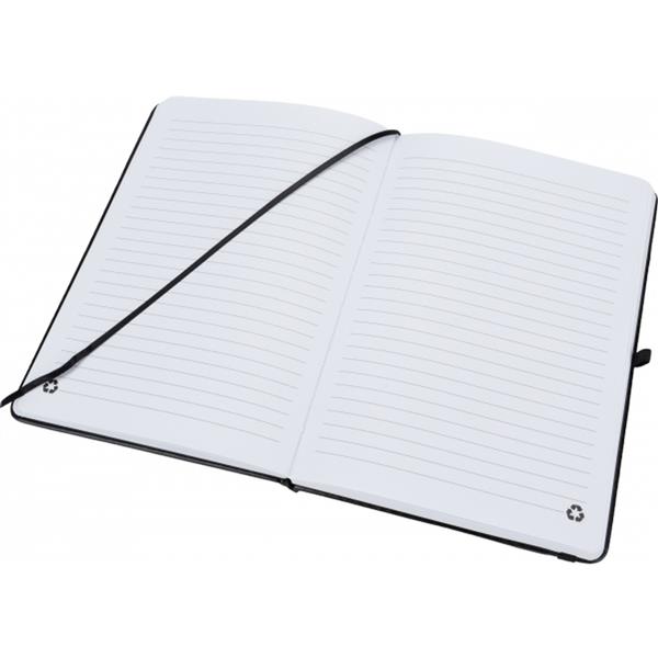 Notatnik A5 w linie z PU z recyklingu CLEO - czarny