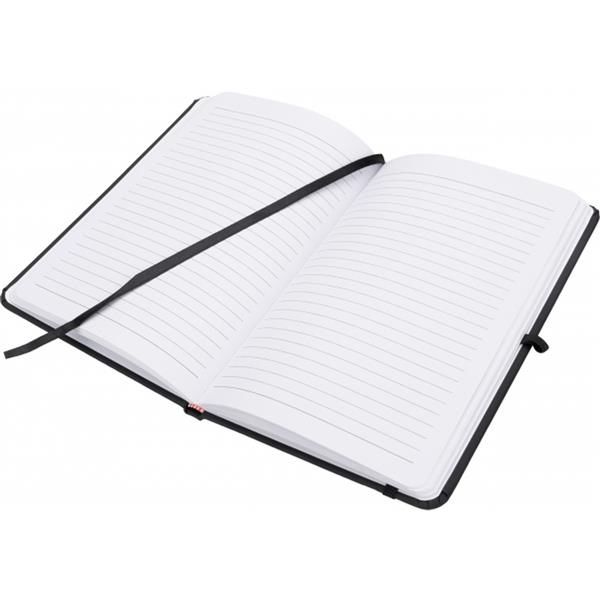 Notatnik A5 w linie z materiałów z recyklingu LORENA - biały
