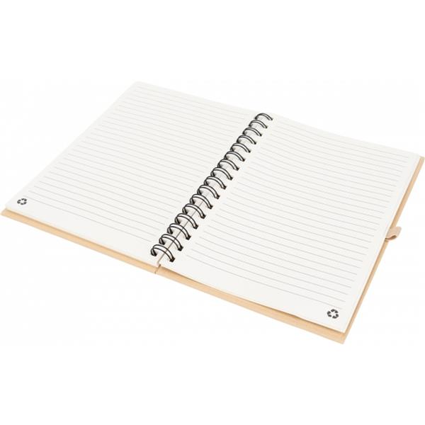 Notatnik A5 w linie z papieru z recyklingu ALINA - beżowy