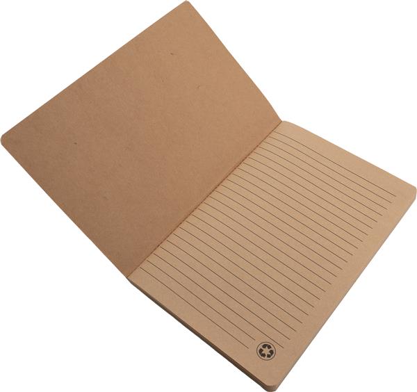 Notatnik A5 w linie z papieru z recyklingu BENEDETTO - beżowy