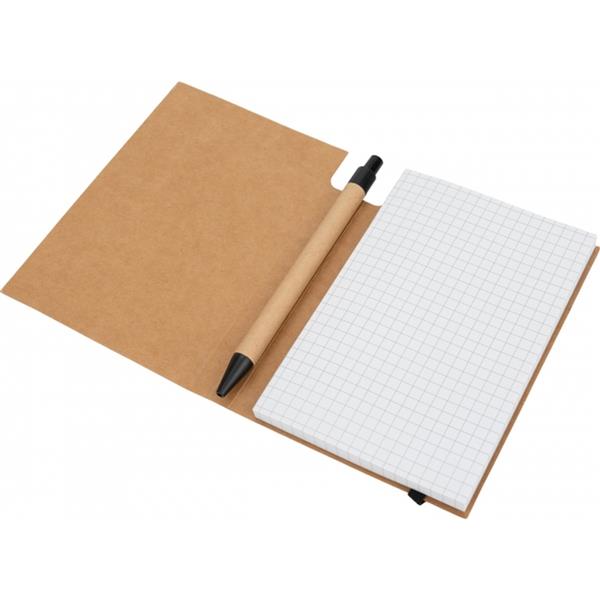 Notatnik A6 w kratkę NATALIA - brązowy