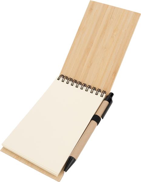 Notatnik A6 z czystymi stronami i długopisem ELSA - beżowy