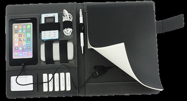 Notatnik z Power Bankiem 89309135 - szary - ciemny