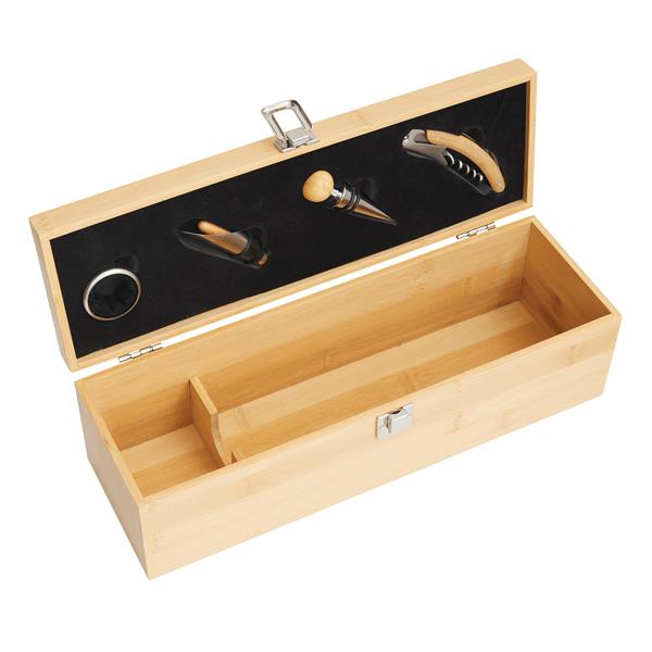 PRECIOUS PLUS - Zestaw do wina na 1 butelkę - brązowy