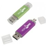 Pendrive z metalu i plastiku OTG na zamówienie - wielokolorowy