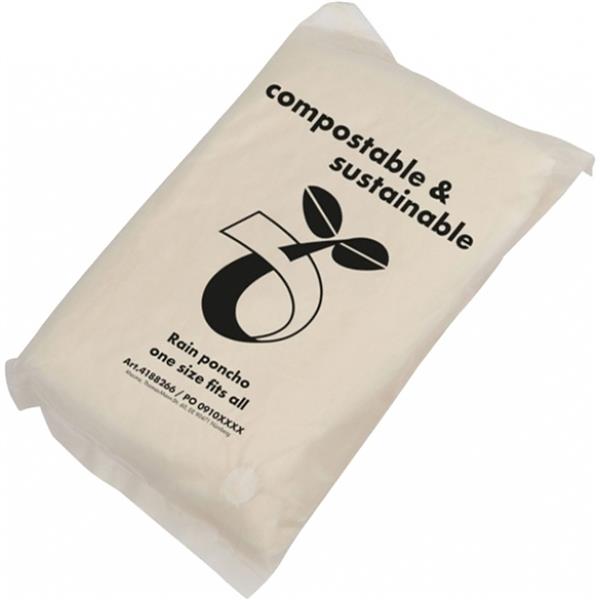 Poncho przeciwdeszczowe biodegradowalne FLEURUS