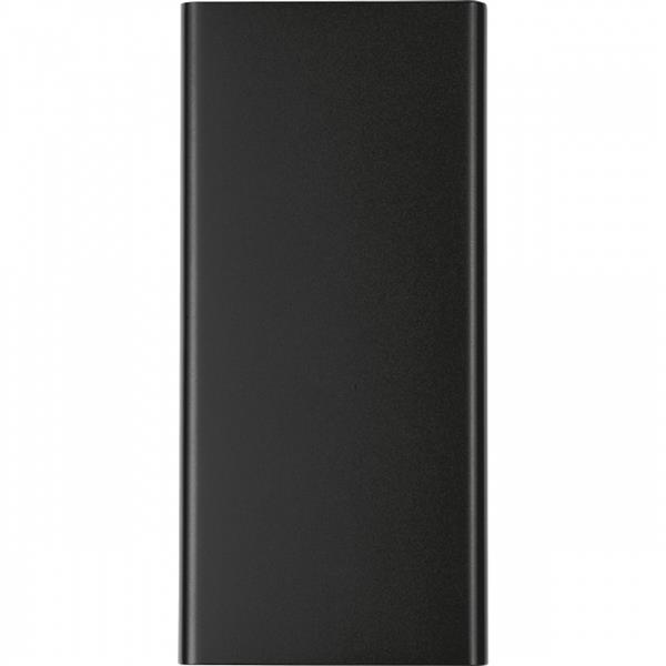 Power bank 10000 mAh z aluminium z recyklingu GIORGIA - czarny