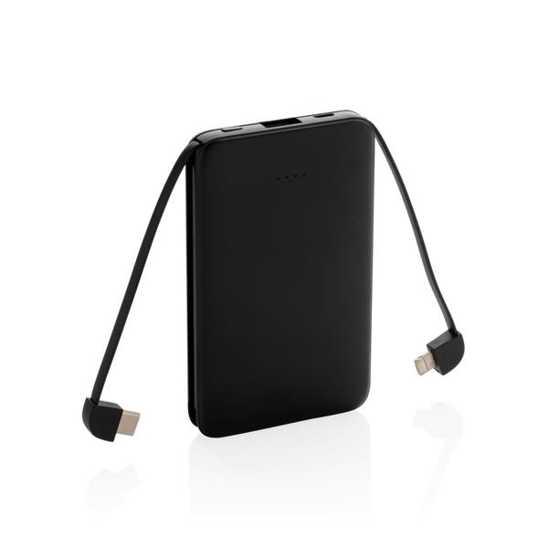 Power bank 5000 mAh, zintegrowany kabel 3 w 1 - P322.081