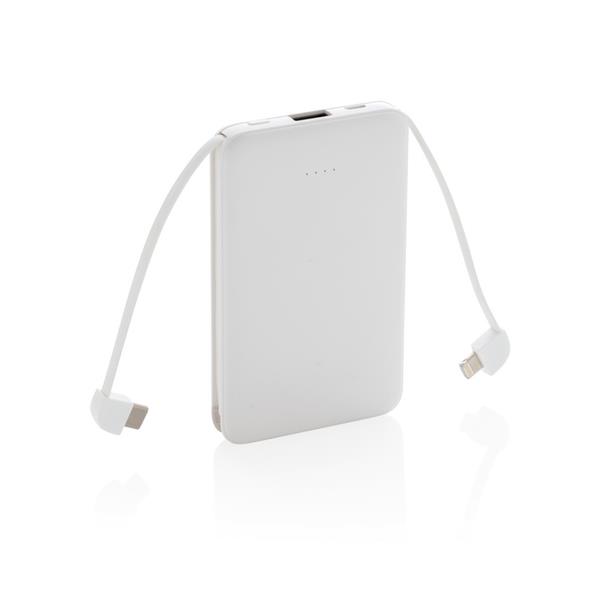 Power bank 5000 mAh, zintegrowany kabel 3 w 1 - P322.083