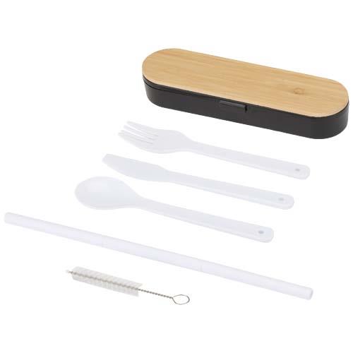 Runa zestaw sztućców z bambusową pokrywką